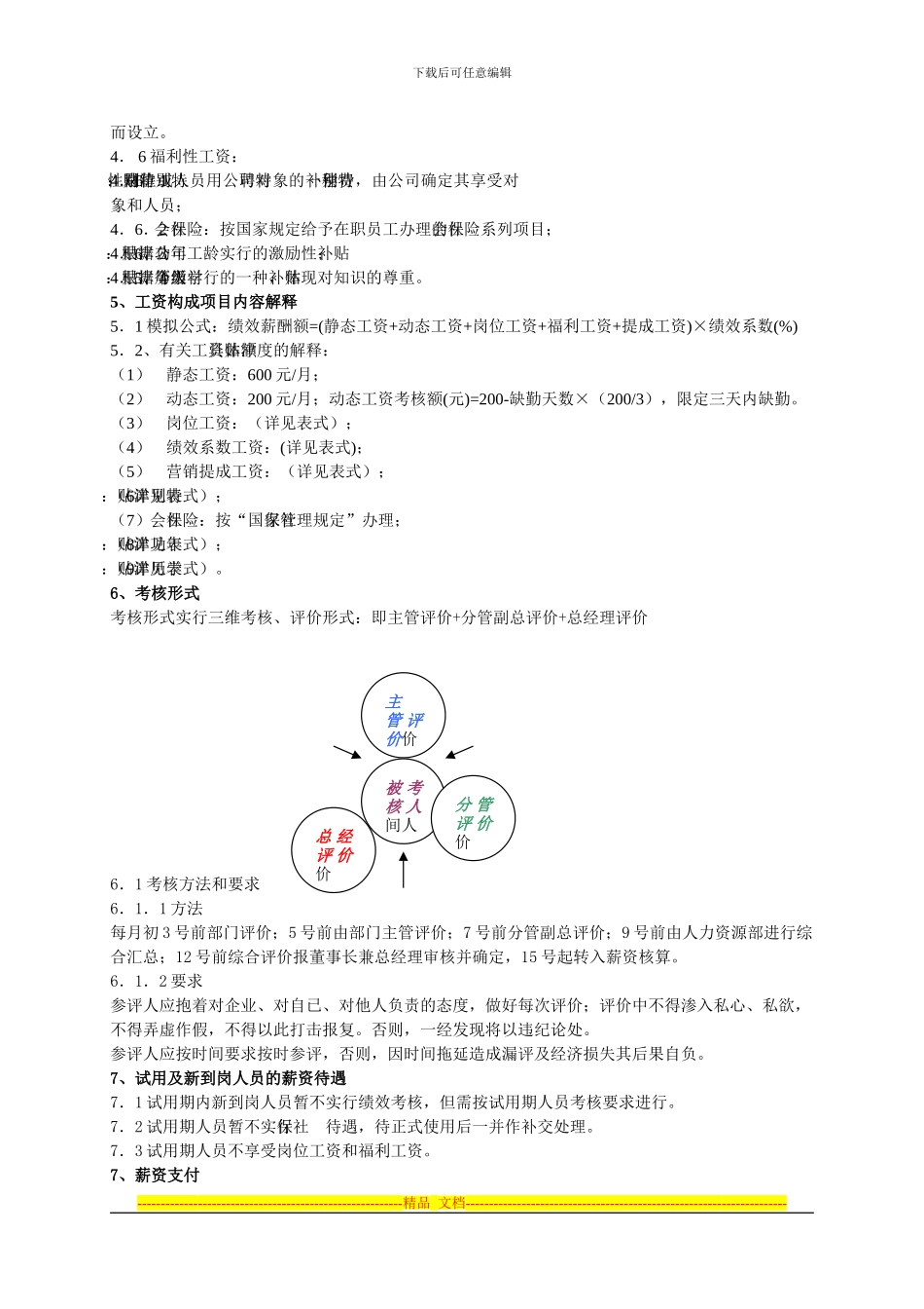 《绩效薪资管理规程》实施方案_第2页