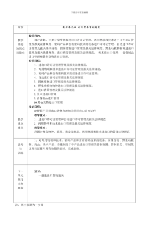 《进出口报关实务》电子教案08对外贸易管制制度3