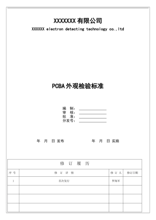 【PCBA外观检验标准】