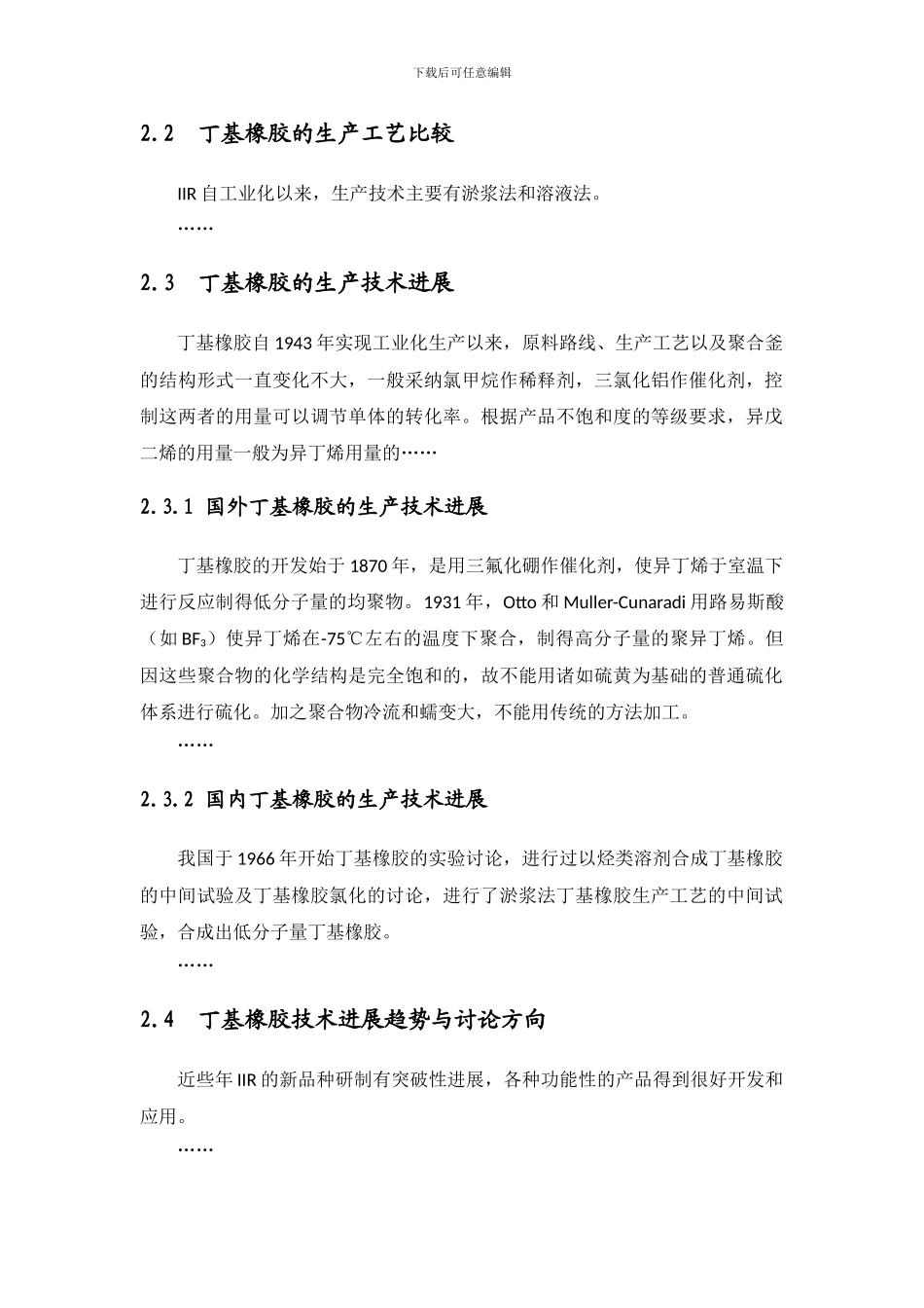 丁基橡胶的生产工艺与技术路线的选择_第2页