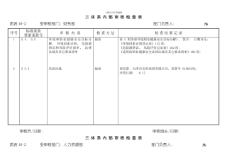 三体系内审表样本