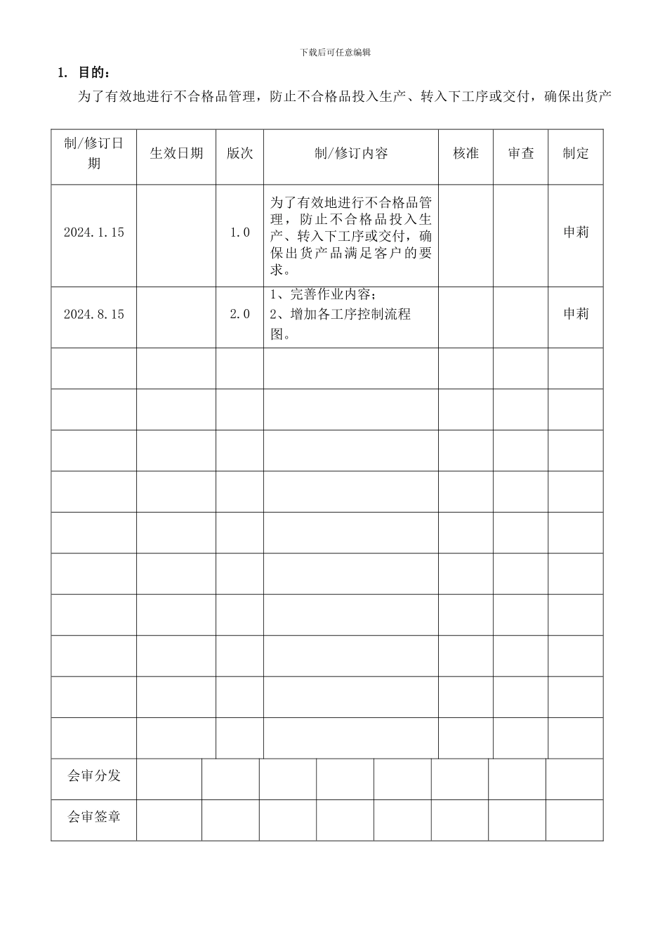 不合格品管制程序0819_第2页