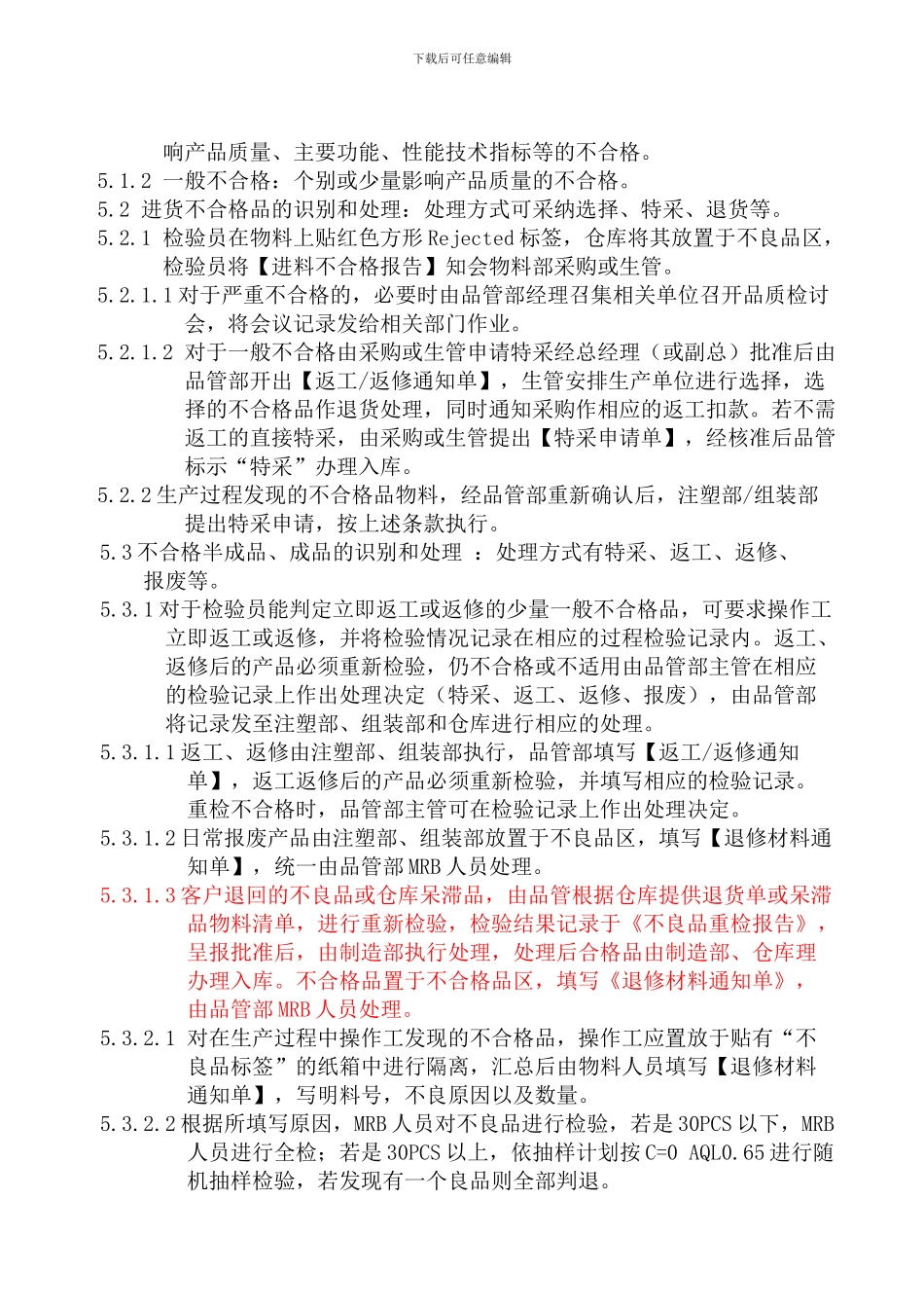 不合格品管理程序_第2页