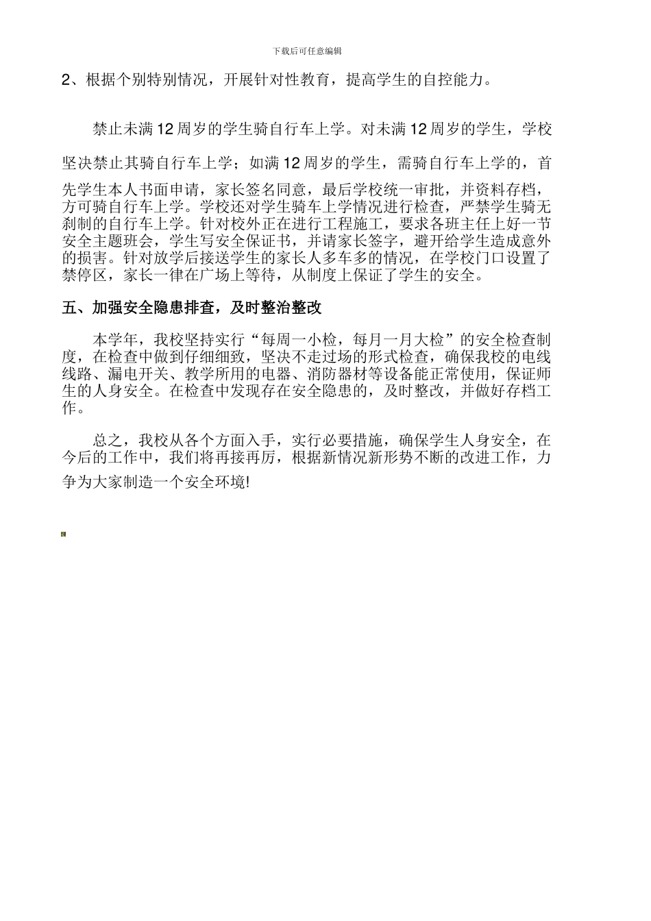 东岳庙小学安全工作总结._第3页
