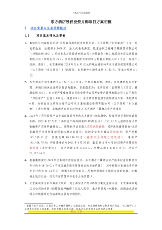 东方酒店项目方案