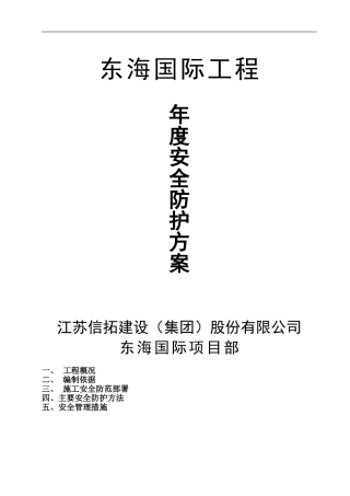 东海国际年度安全防护方案1
