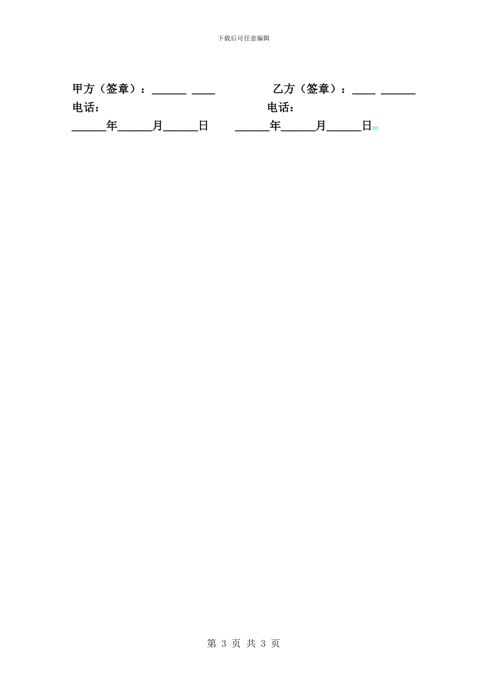 个人租房合同样本.wps_第3页