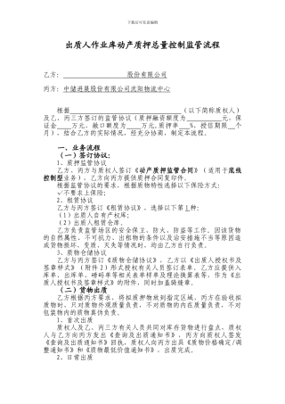 中储发展股份动产质押合同样本