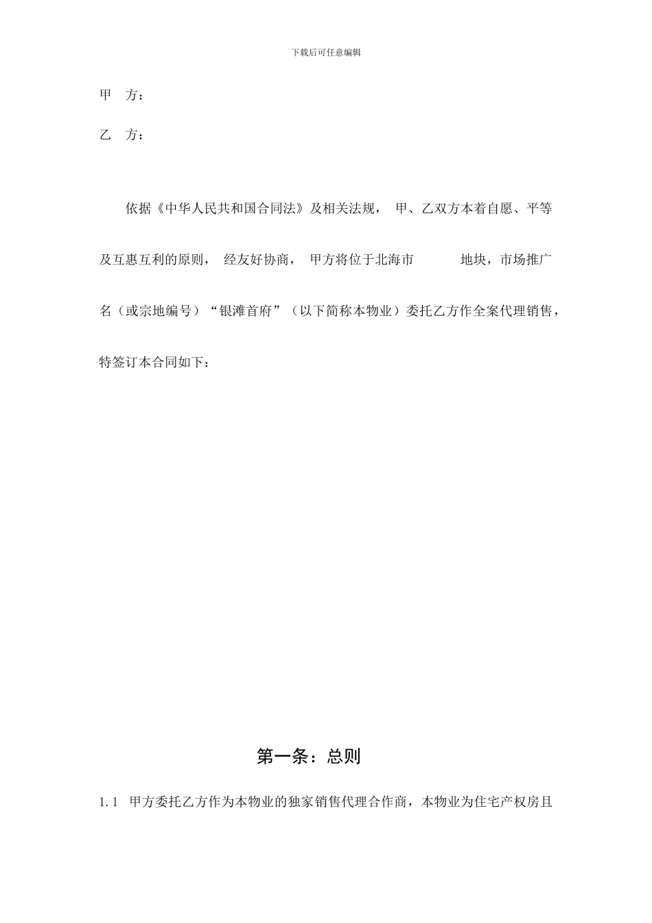 中南代理协议_第2页