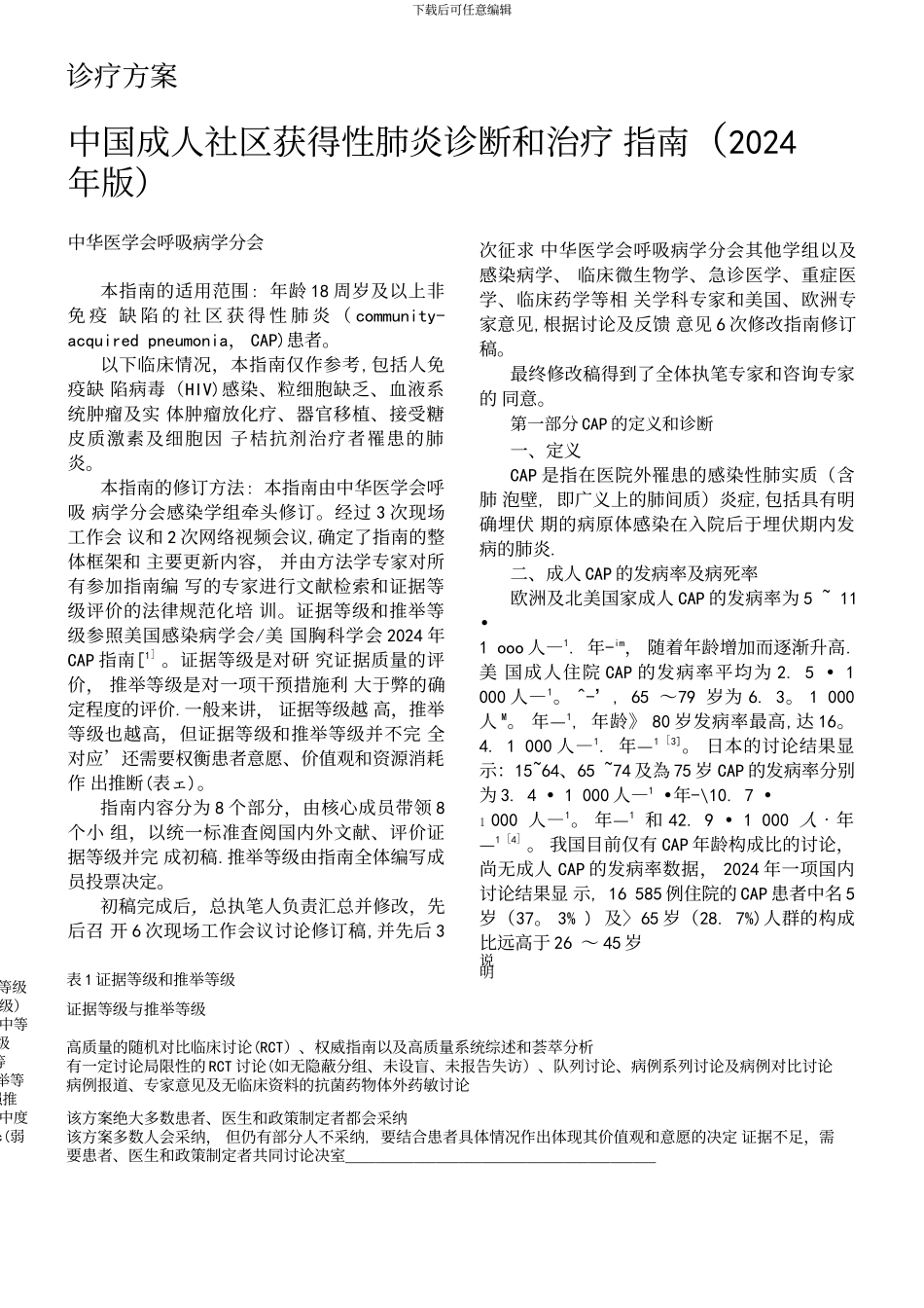 中国成人社区获得性诊断和治疗指南_第2页