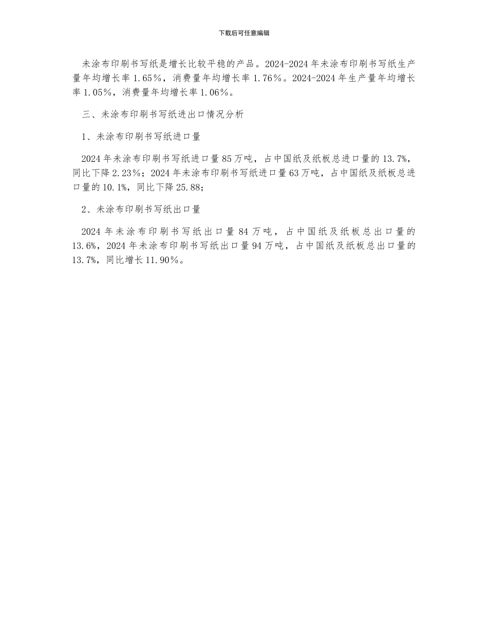 中国未涂布印刷书写纸行业发展现状分析_第2页