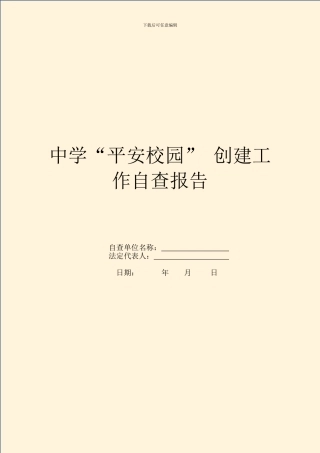 中学“平安校园”-创建工作自查报告