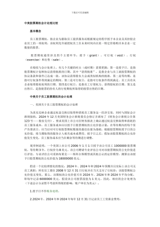 中美股权激励税务