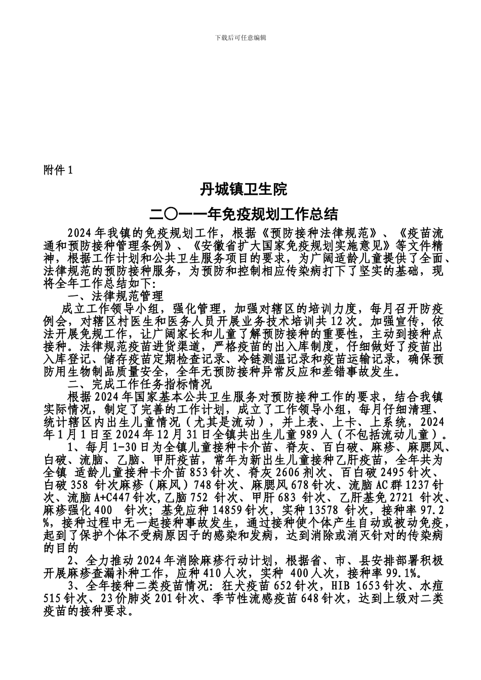 丹城镇卫生院2024年各项公共卫生工作总结_第2页