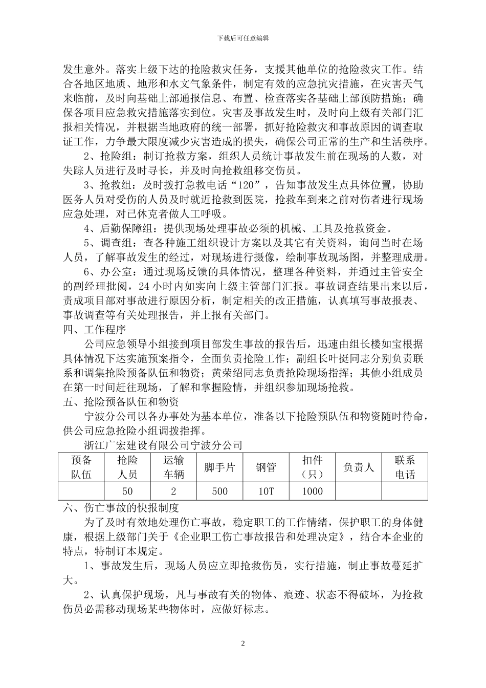 事故应急预案实施情况_第2页