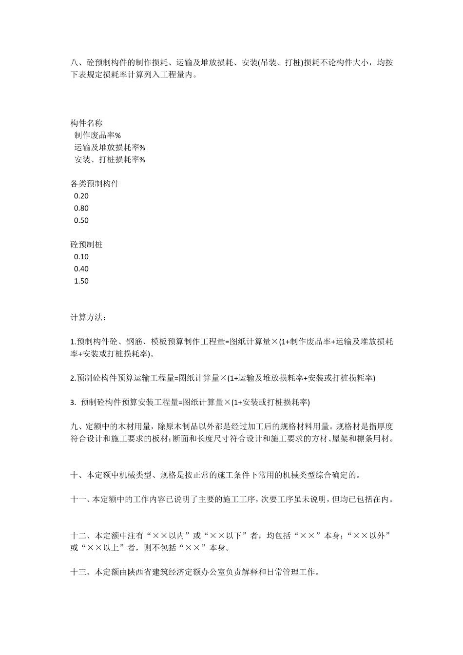 2009年《陕西省建筑装饰工程价目表》_第2页