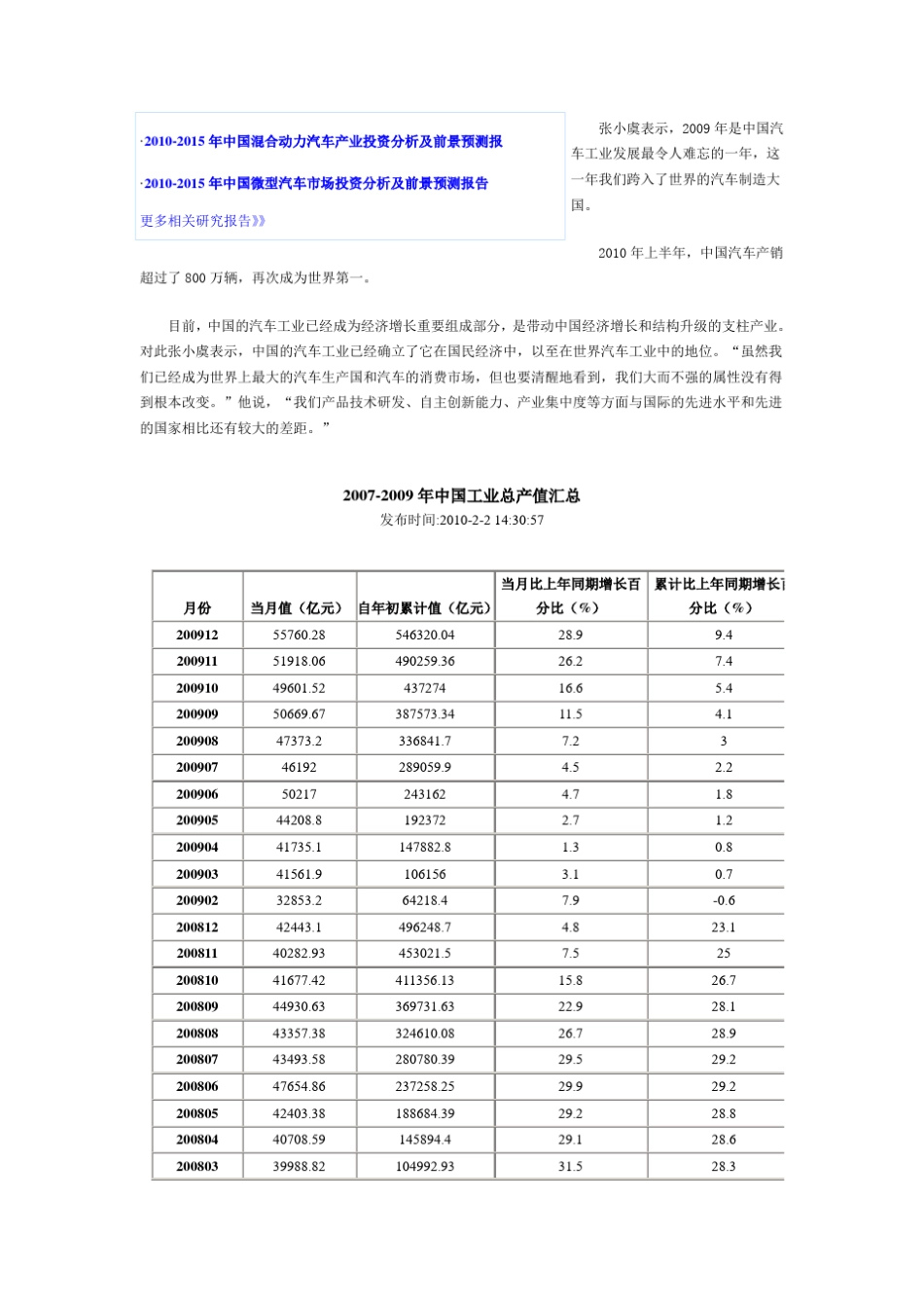 2009年中国汽车产销量居世界第一_第3页