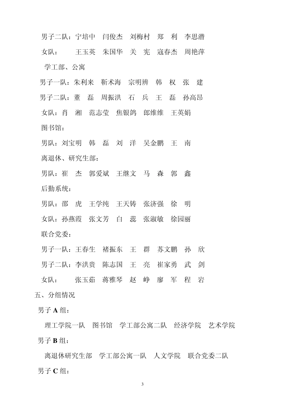 2009年天津财经大学教职工乒乓球(团体)比赛_第3页