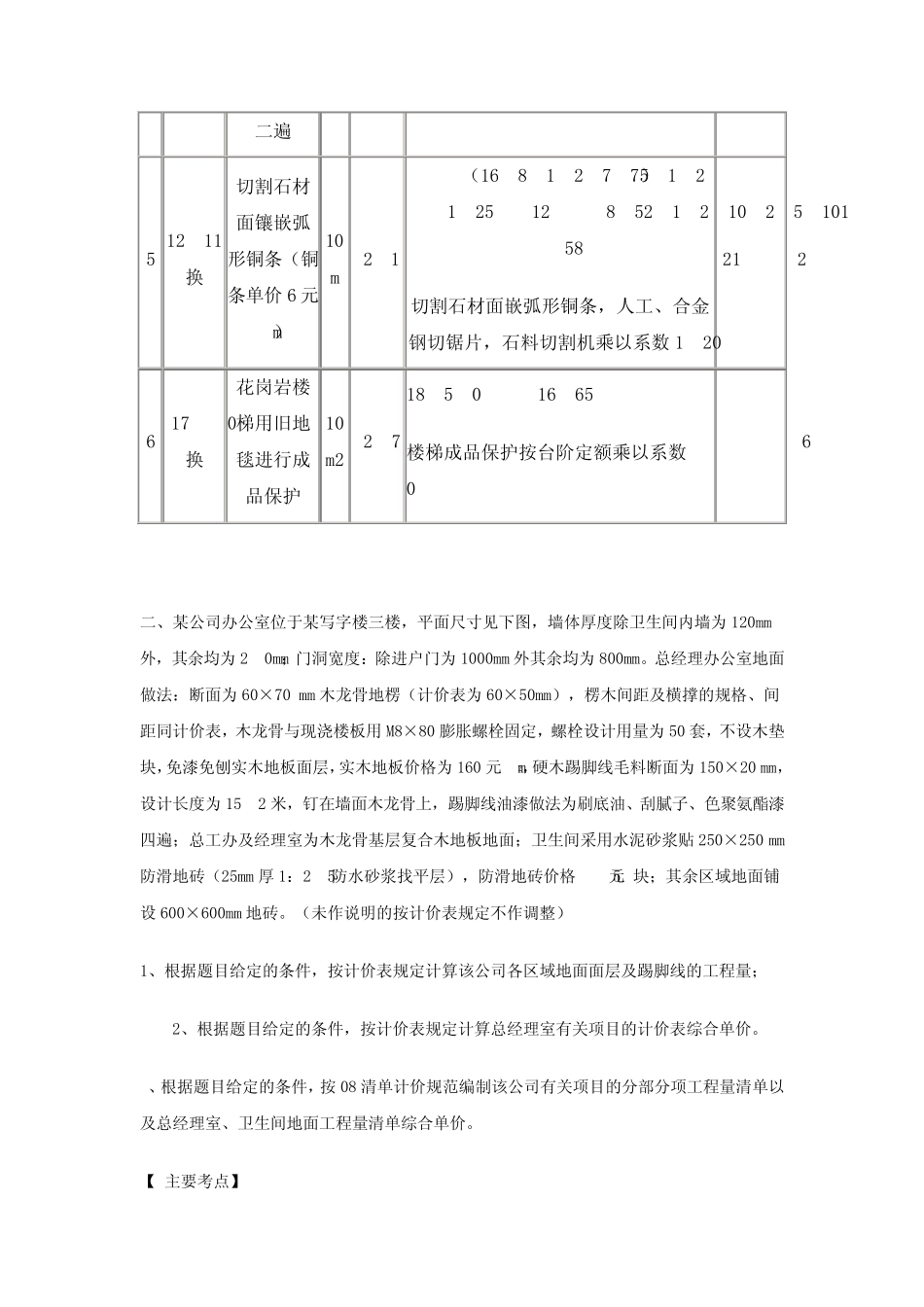 2009年江苏造价员考试装饰案例分析_第2页