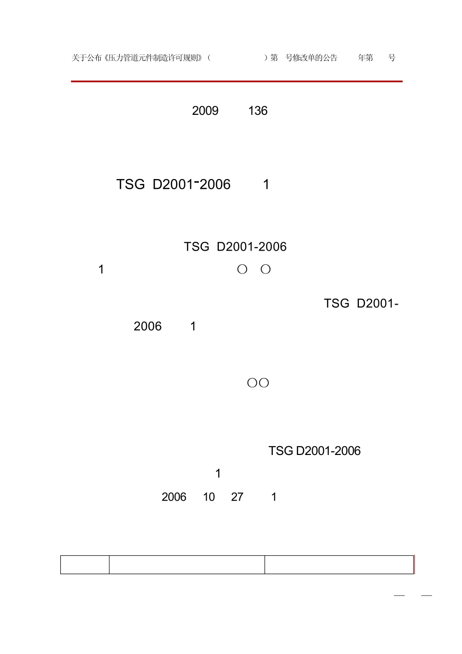 2009年第136号《压力管道元件制造许可规则修改单_第1页