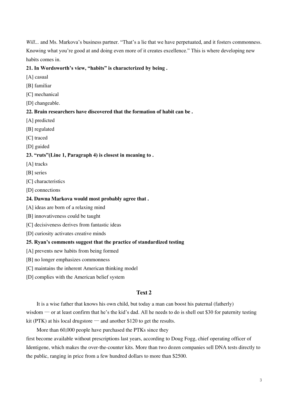 2009年考研英语真题及解析09考研英语答案_第3页