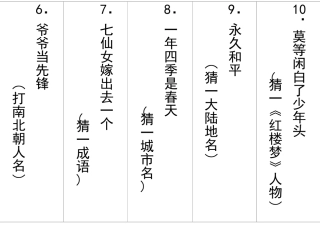 200题灯谜打印模板
