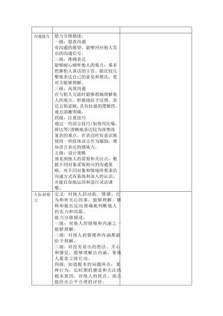20101023各项能力定义及分级