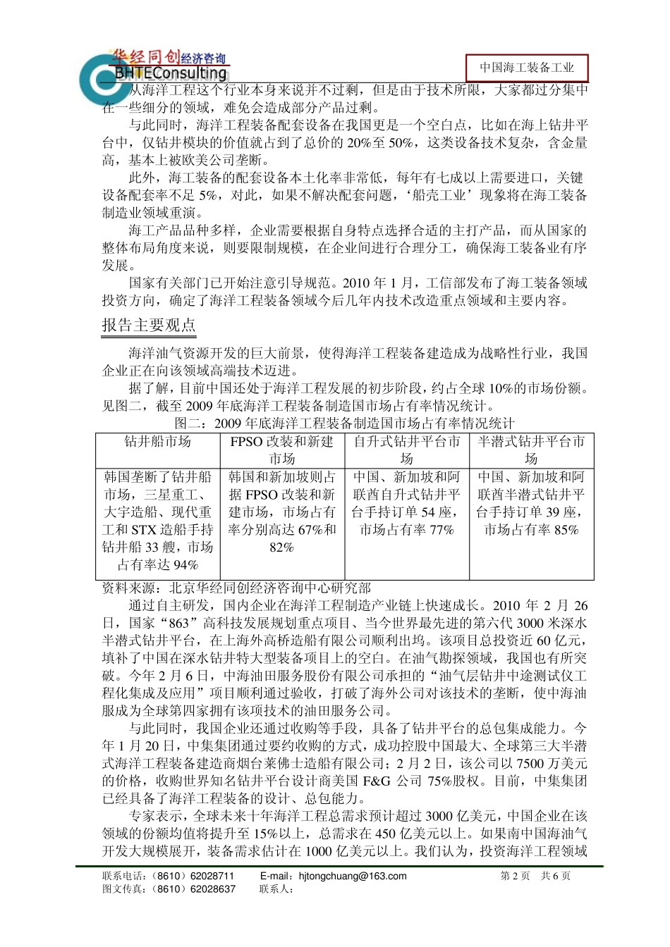 20102015年我国海工装备业投资发展前景分析报告_第2页