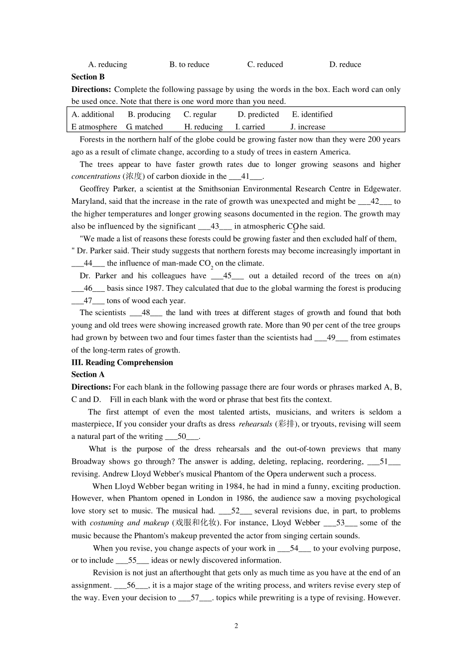 2010上海英语高考试题含答案_第2页