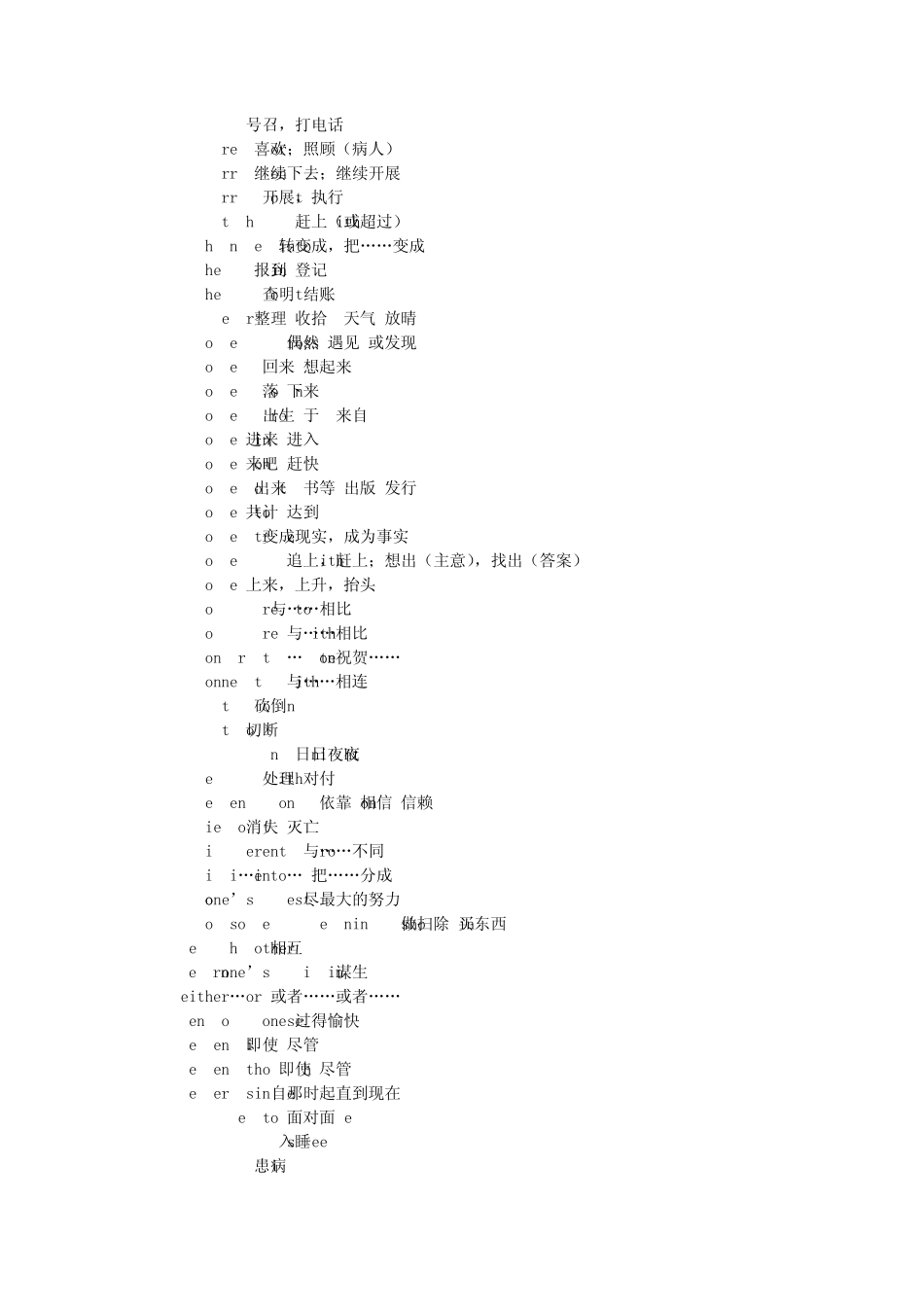 2010北京英语中考习惯用语和固定搭配_第2页