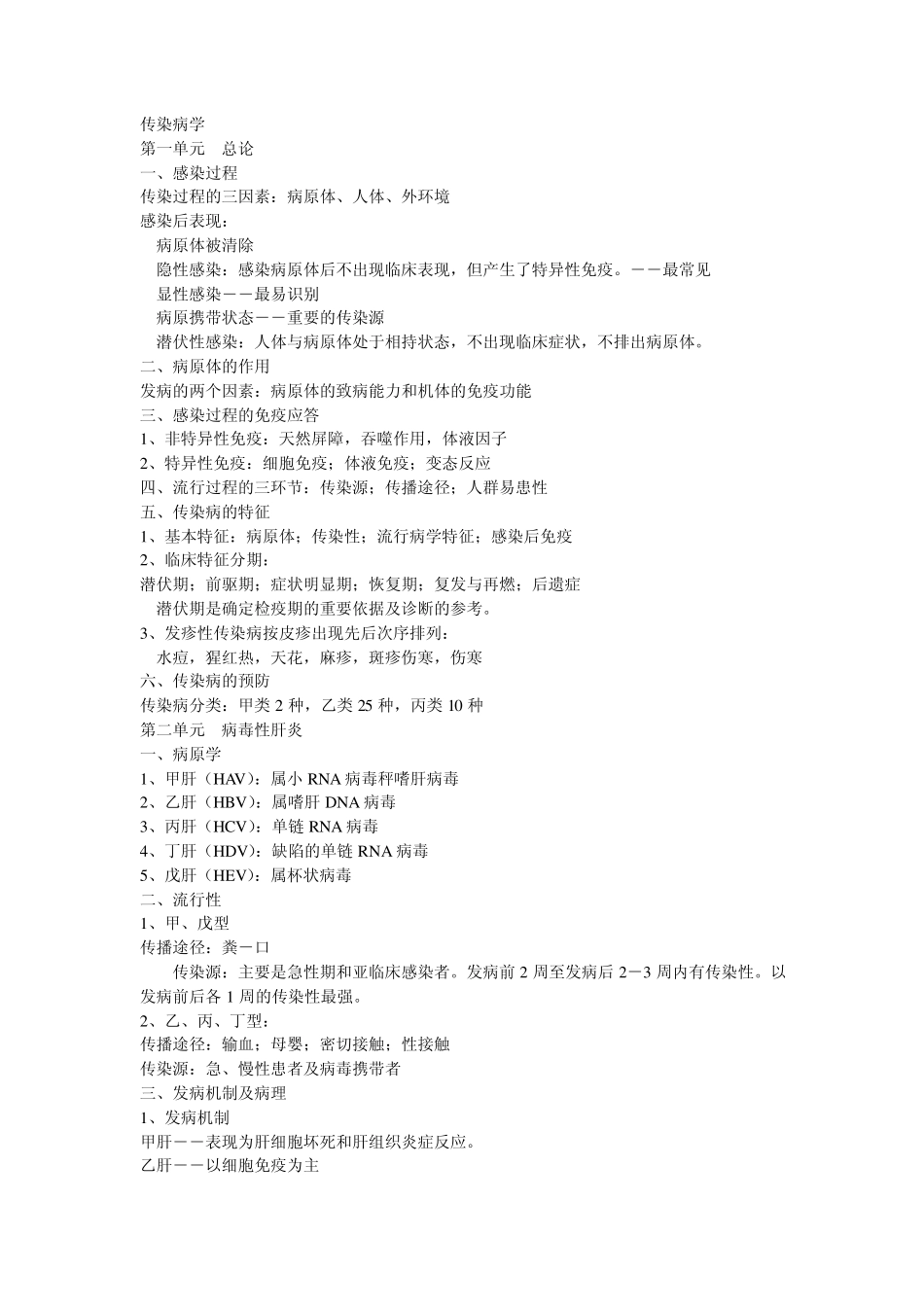 2010年中医执业医师传染病学精要_第1页