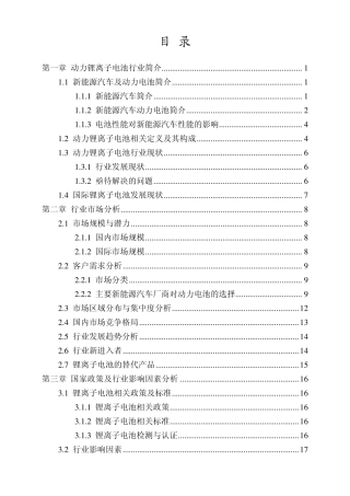 2010年动力锂离子电池行业调研报告