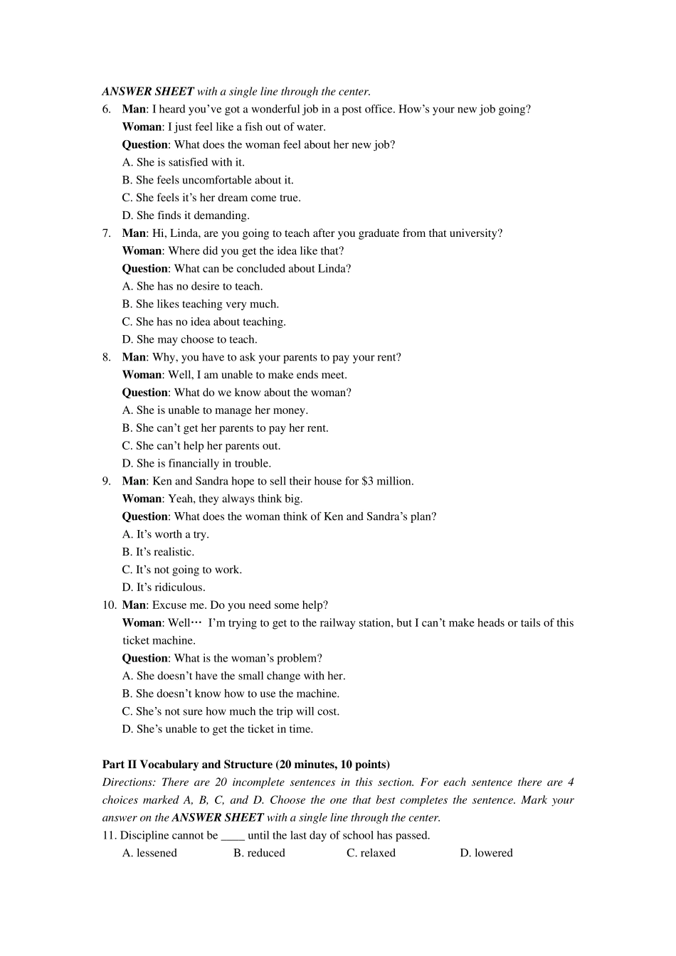 2010年在职攻读硕士学位全国联考英语真题及答案_第2页