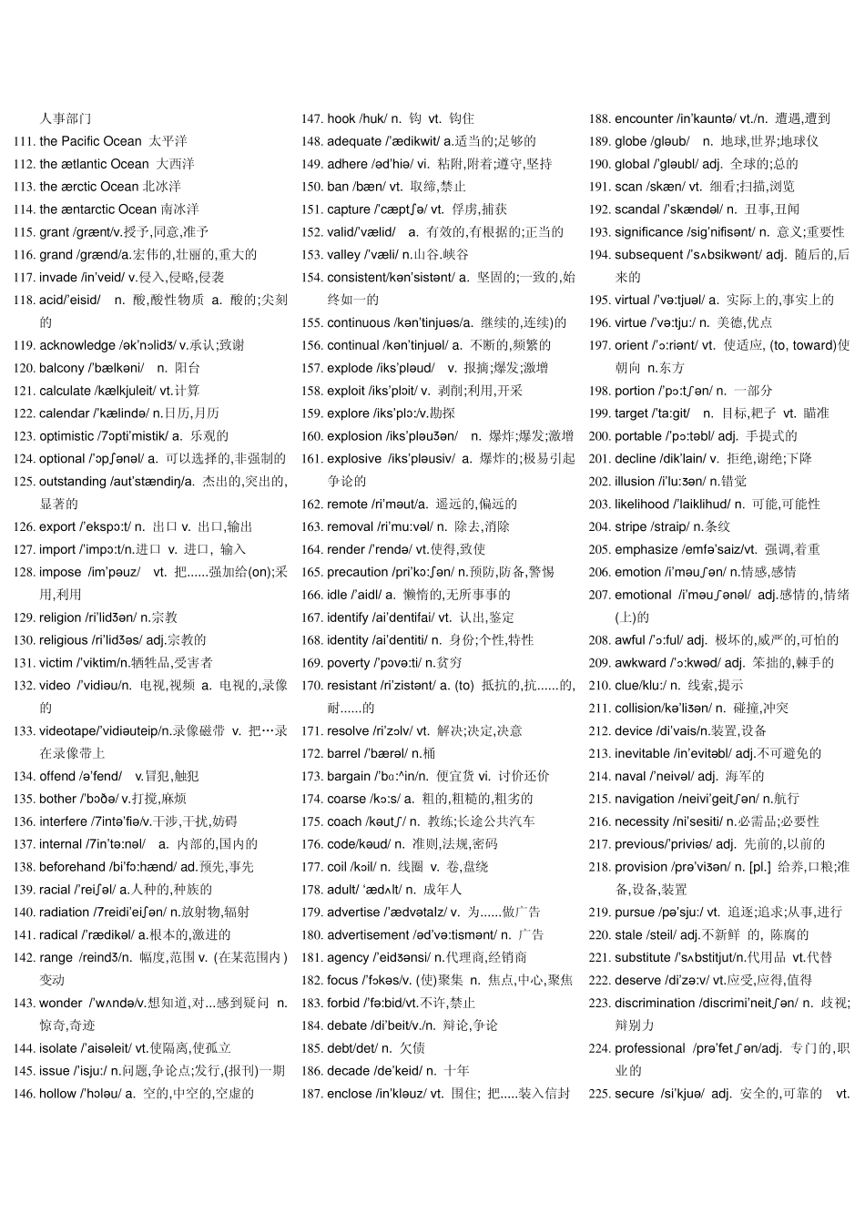 2010年大学英语四级备考资料下载汇总含700高频词汇(带音标)_第2页