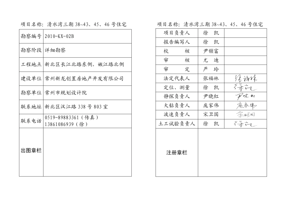 2010年常州市清水湾三期勘察报告_NoRestriction_第2页