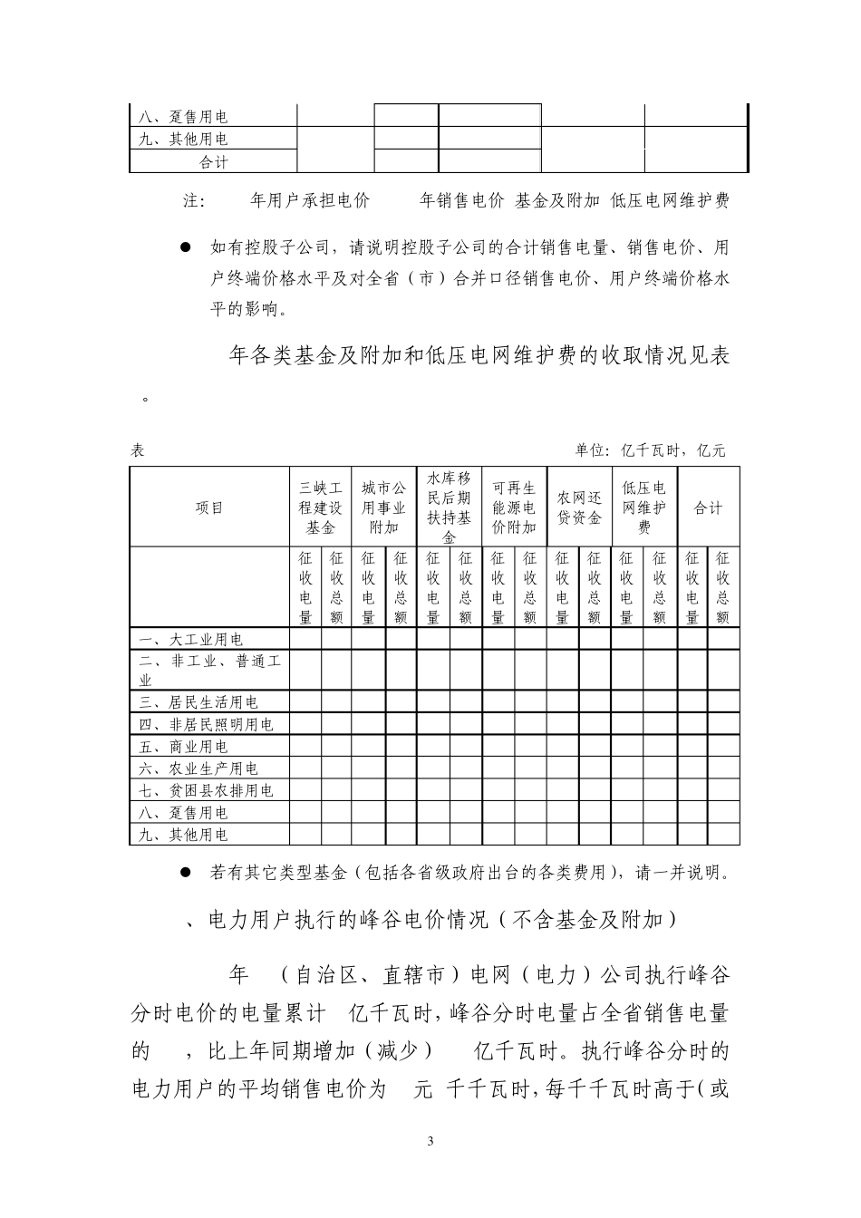 2010年度电网(电力)公司电价执行情况报告_第3页