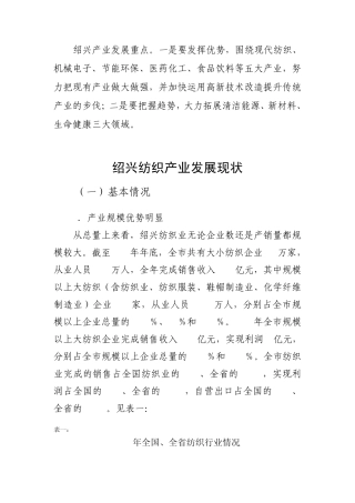 2010年绍兴纺织产业报告