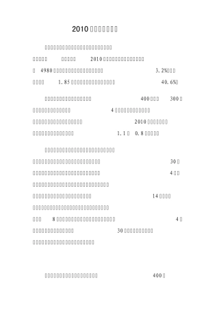2010年网络销售概况