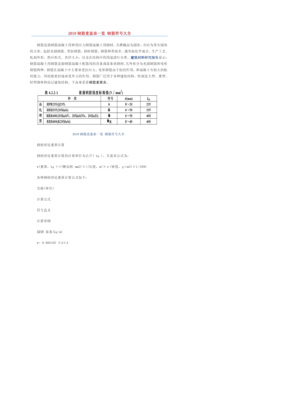 2010钢筋重量表一览钢筋符号大全_第1页