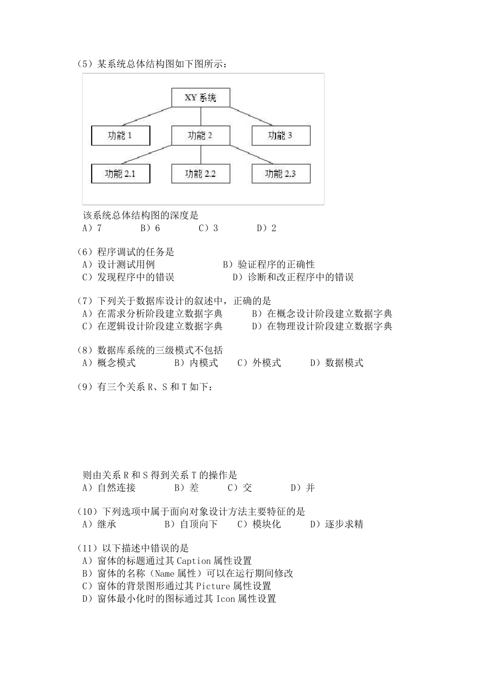 20112019年全国计算机二级VB考试真题及答案_第2页