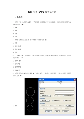 2011CAD2级考试样题
