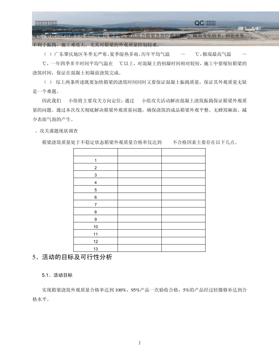 2011QC成果《提高小截面组合箱梁外观质量》_第2页