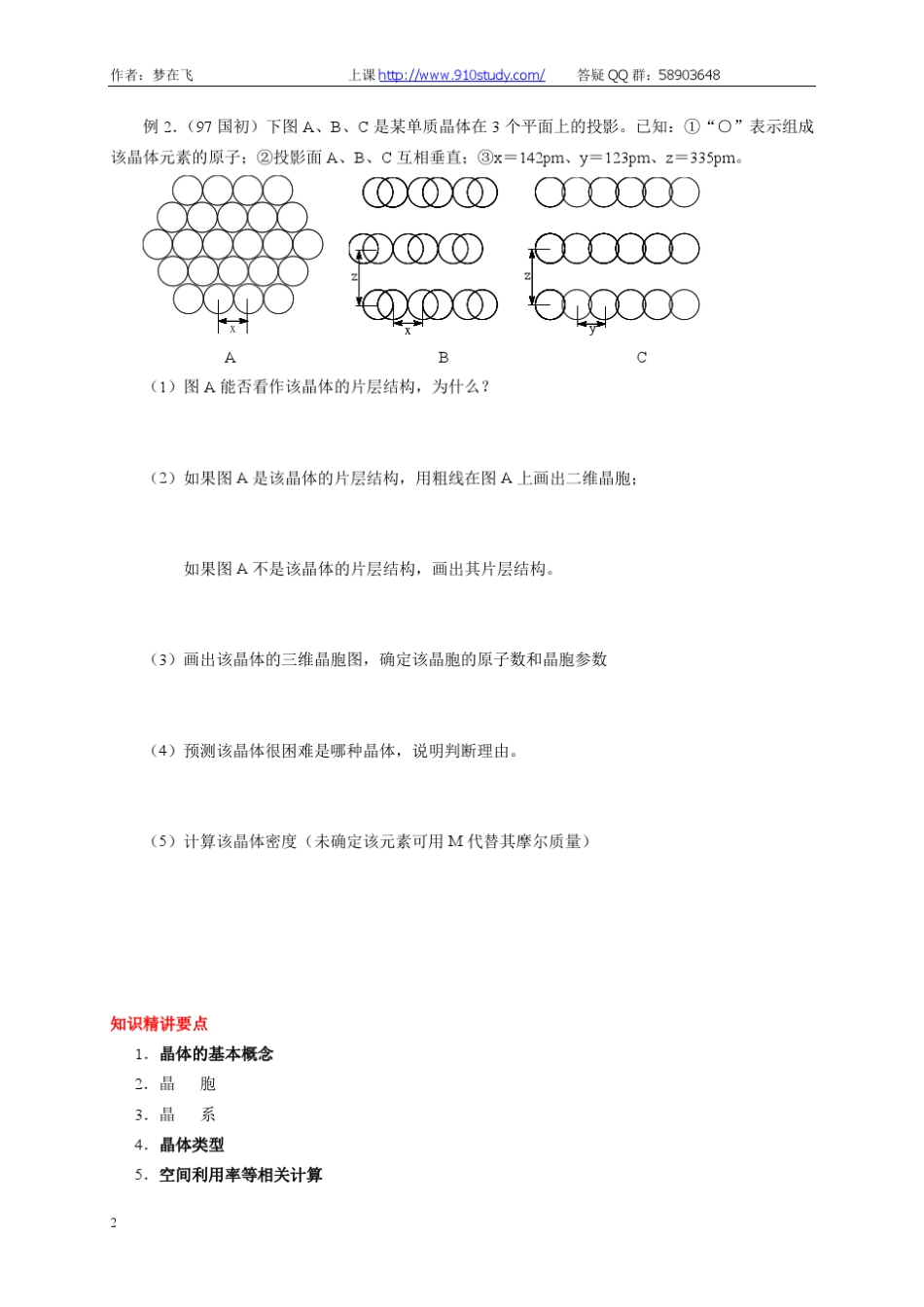 2011化学奥赛教程——晶体结构_第2页