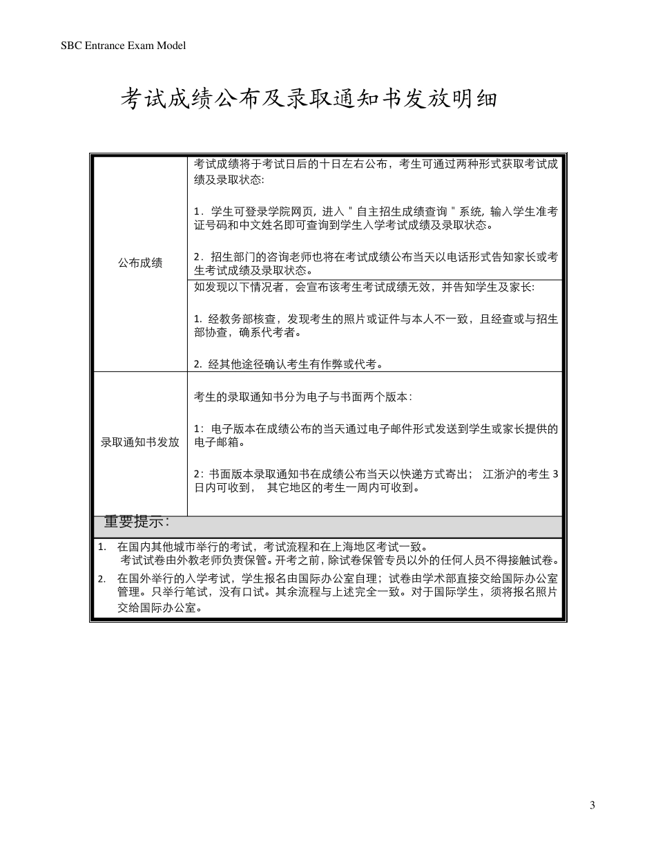 2011年SBC入学考试模拟试卷_第3页