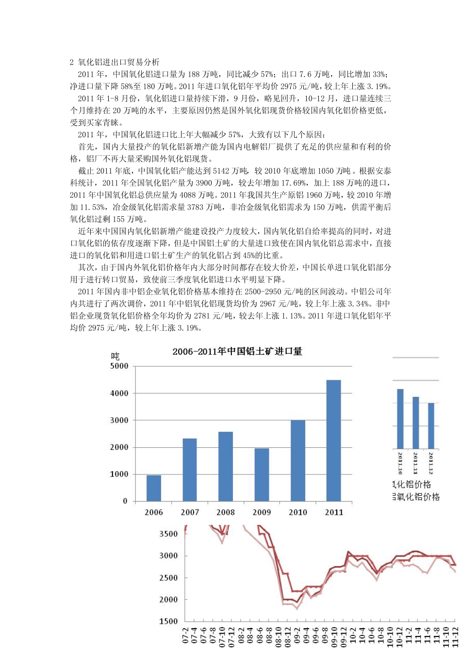 2011年中国铝产品进出口贸易形势综述(安泰科)_第2页