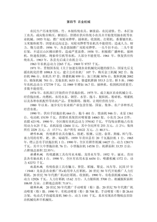 2011年丽水市农业志第四节农业机械