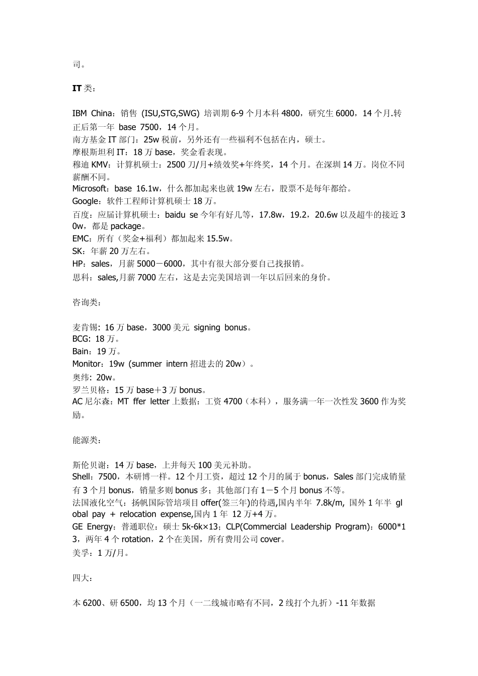 2011年各行业薪资水平_第2页