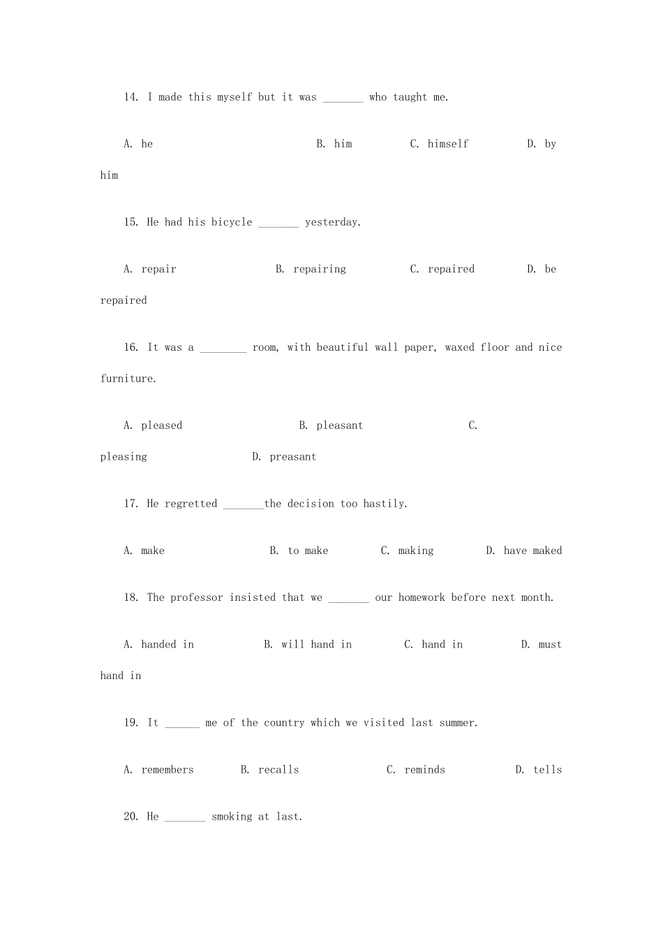 2011年成考专升本英语预测试题及答案(希望有用)_第3页