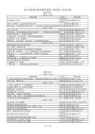 2011年教学案例结果(教科)xls