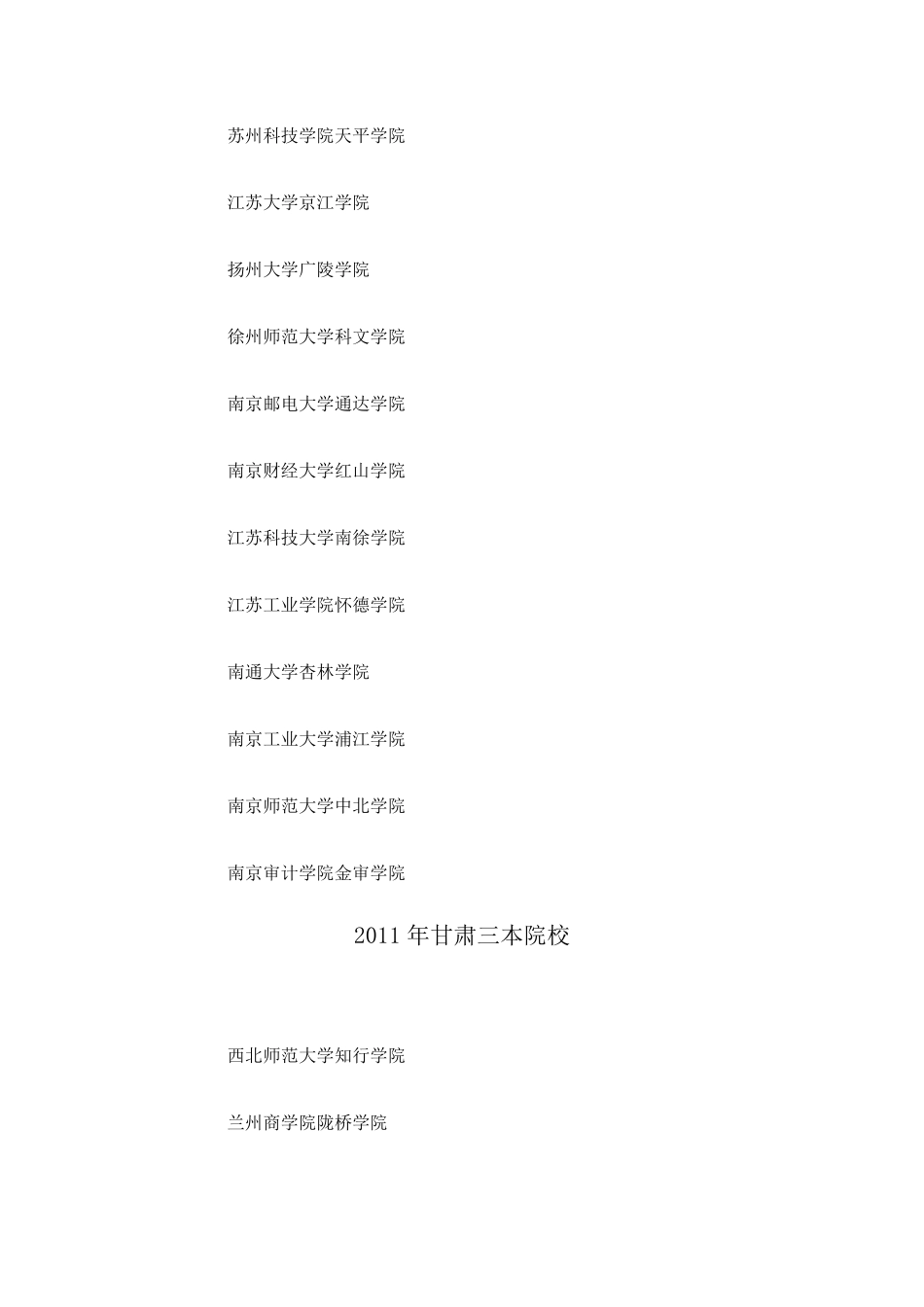 2011年最权威全国和各个省三本院校排名_第2页